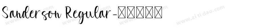 Sanderson Regular字体转换